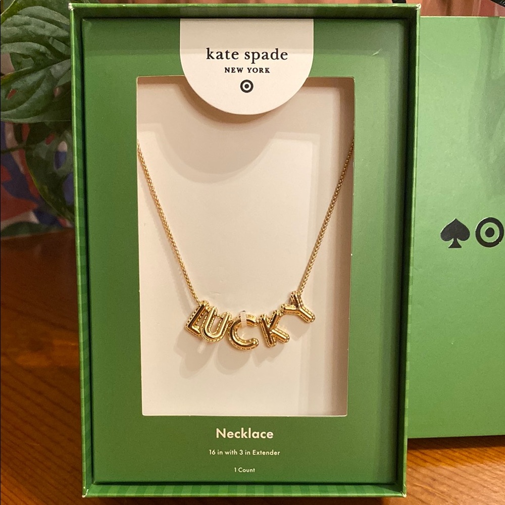 Kate Spade x Target Collection Lucky Bubble Letter Necklace - Picture 2 of 4